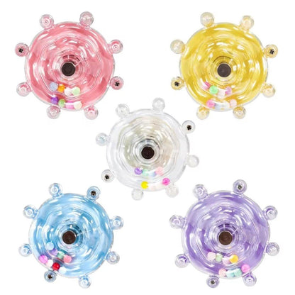 Interactive Parrot Spinning Wheel Stress Relief Toy for Small Birds Durable - Blue