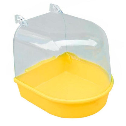 Bird Water Bath Tub For Pet Cage Hanging Bowl Parrot Birdbath Pet Cleaning - Green