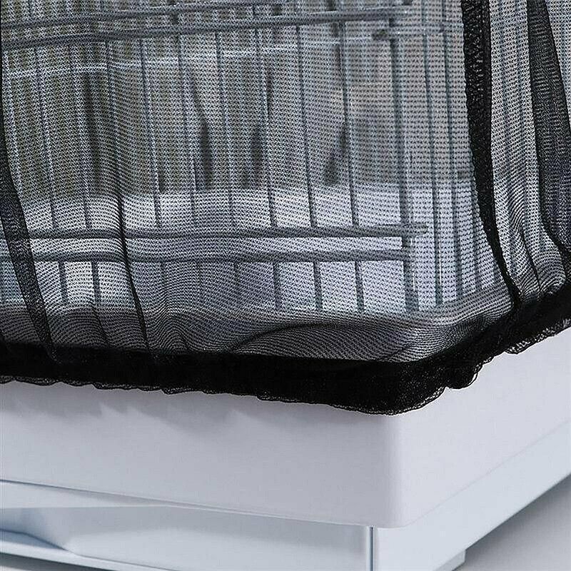 S Size Shell Skirt Mesh Cover Pet Bird Cage Guard Nylon Net Seed Catcher - White