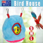 Plush Hanging Bird Nest Bed Cage Hammock for Parrots and Small Birds - L