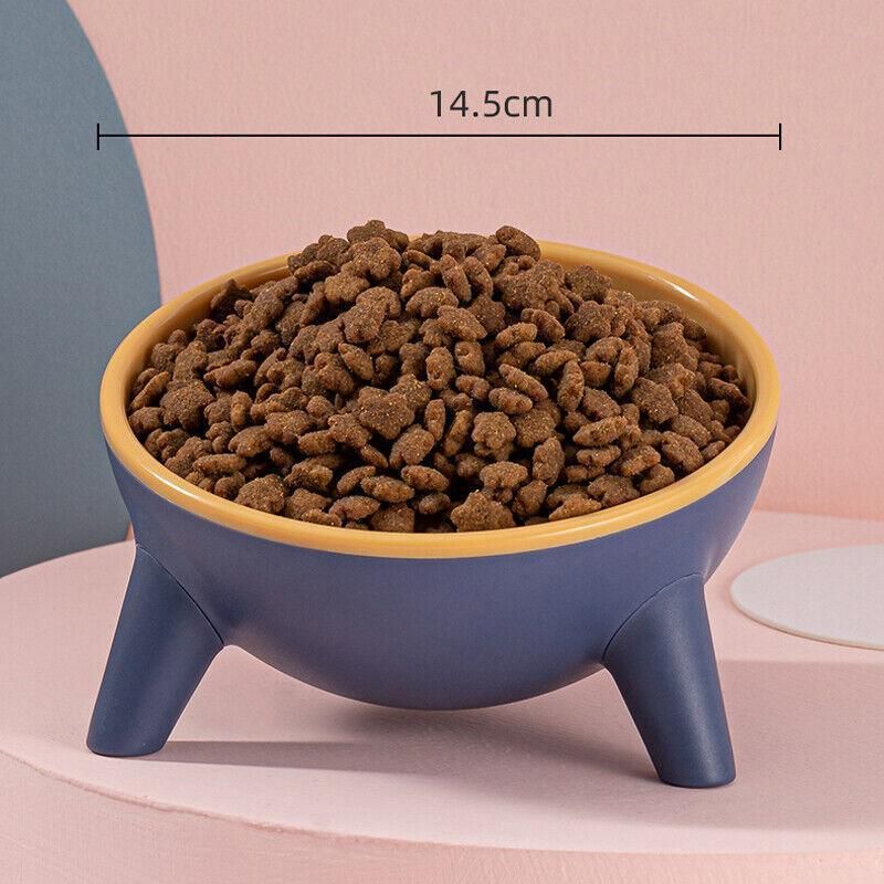 Raised Cat Bowl Pet Feeder Pet Bowl Elevated Dog Bowls 15° Tilted Pet Water Bowl - Cherry Blossom Pink