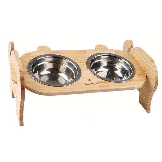 Pet Bowl Anti Tip Double Bowl Pet Food Water Bowl For Home Daily Use Easy Clean