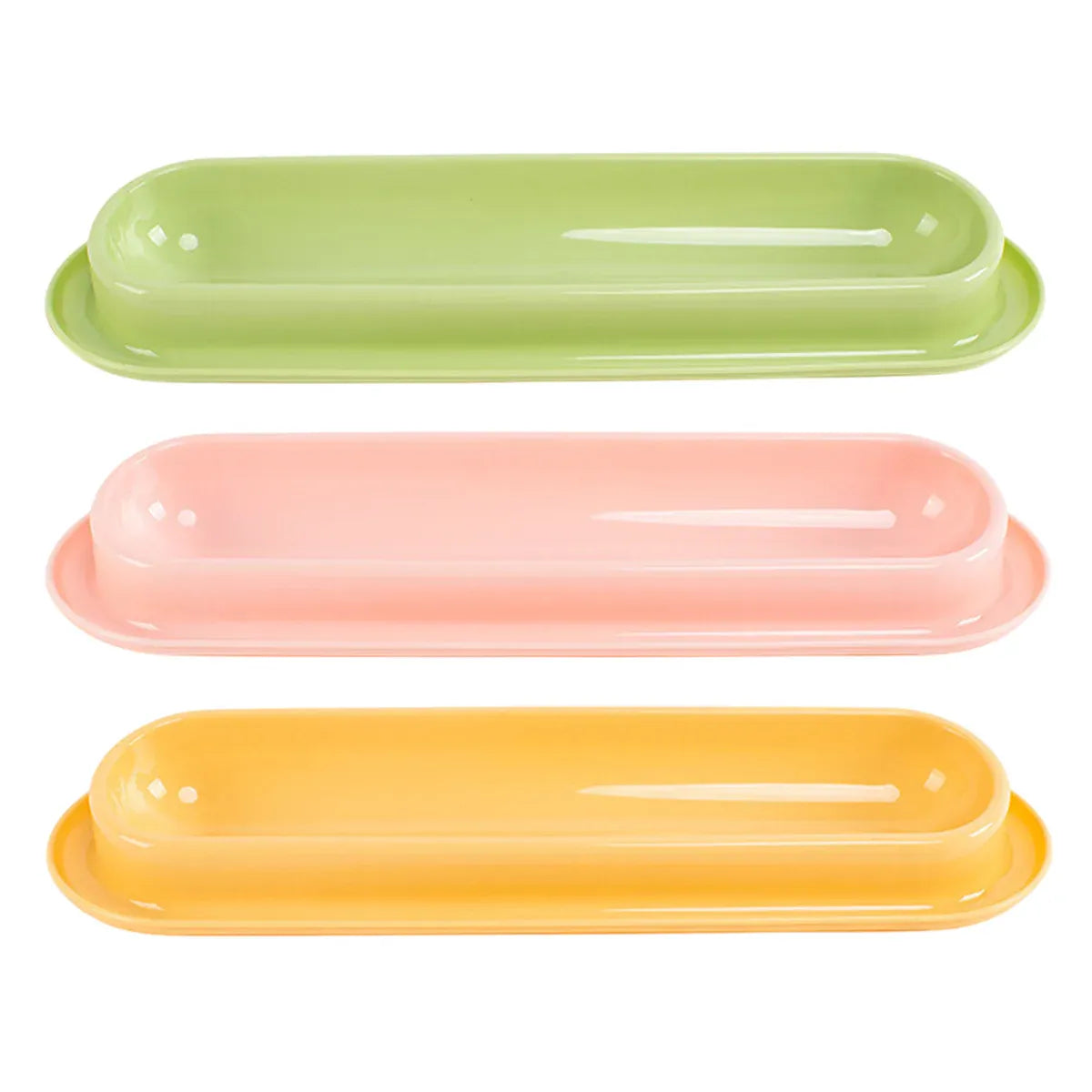 Extended Cat Bowl Pet Bowl Feeding Basin Drinking Water Cat Bowl for Cats - Green