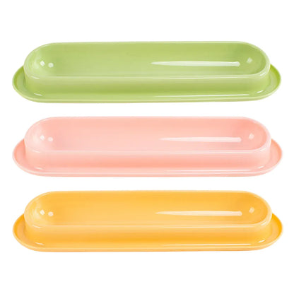 Extended Cat Bowl Pet Bowl Feeding Basin Drinking Water Cat Bowl for Cats - Green