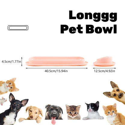 Extended Cat Bowl Pet Bowl Feeding Basin Drinking Water Cat Bowl for Cats - Green