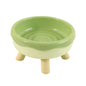 Cat Food Water Bowl Non Slip Raised Pet Feeding Dish Elevated Feeder Cats - Green