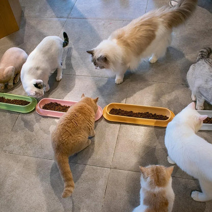 Extended Cat Bowl Pet Bowl Feeding Basin Drinking Water Cat Bowl for Cats - Pink