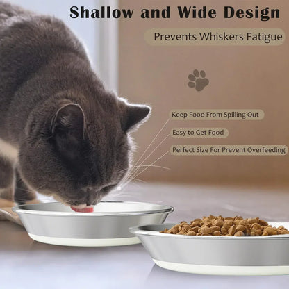 AntiSlip Cat Bowl Pet Food Basin Cat and Dog Feeding Bowl Universal Pet Dish - M
