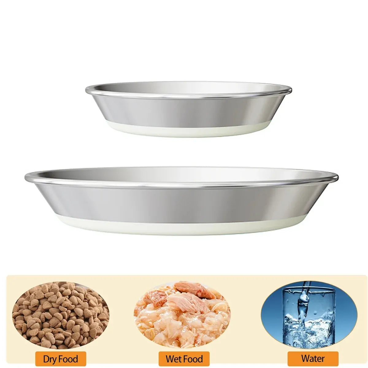 AntiSlip Cat Bowl Pet Food Basin Cat and Dog Feeding Bowl Universal Pet Dish - M
