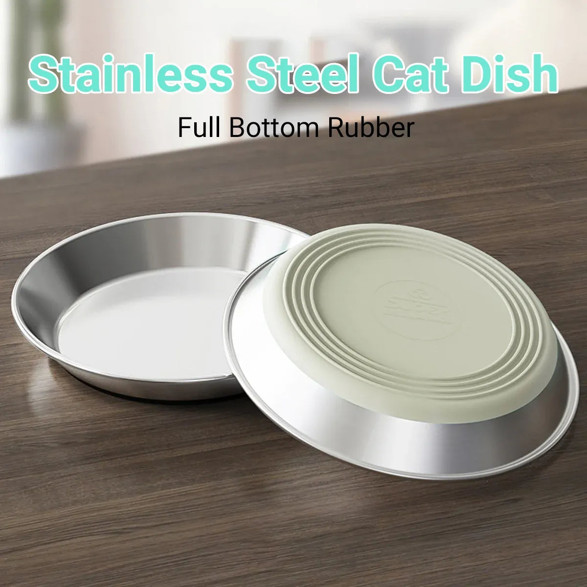 AntiSlip Cat Bowl Pet Food Basin Cat and Dog Feeding Bowl Universal Pet Dish - S
