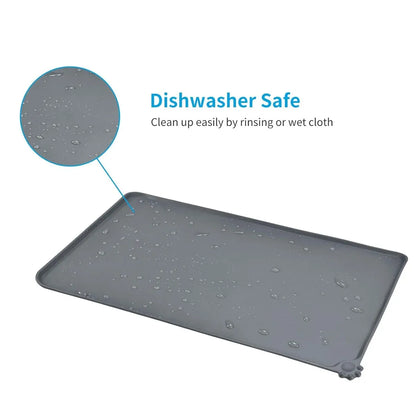 Silicone Pet Mat Spill-Proof Easy to Clean Mat for Pets Dog Food Placemat - 55x38cm