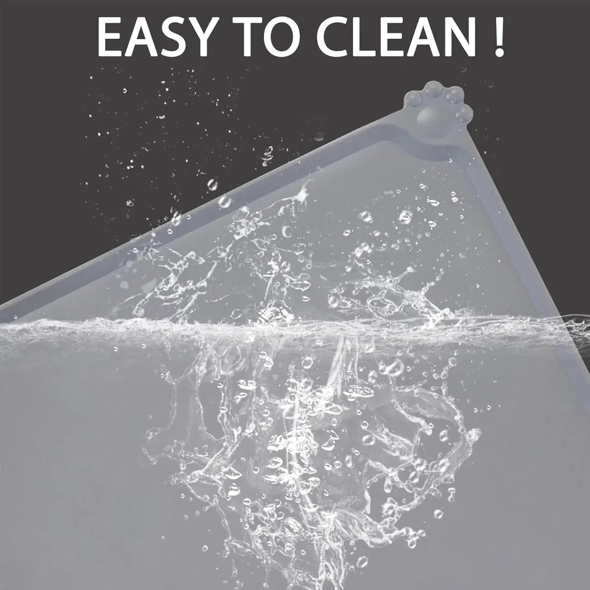 Silicone Pet Mat Spill-Proof Easy to Clean Mat for Pets Dog Food Placemat - 55x38cm