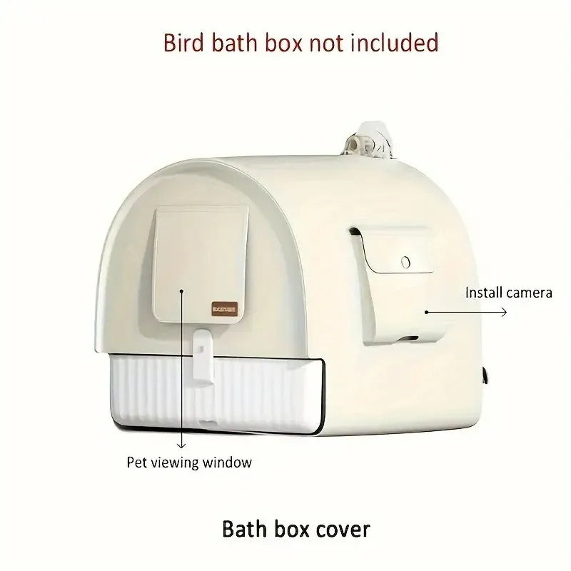 3in1 Parrot Bath Basin Bird Bathtub Cage or Accessory Pet Bird Feeder Water Bowl - Overdress