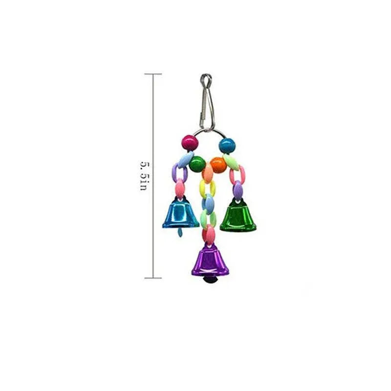 10pcs Parrot Toys Set Swing Ladder Chew Bell Toys for Cockatiels Budgies Cages
