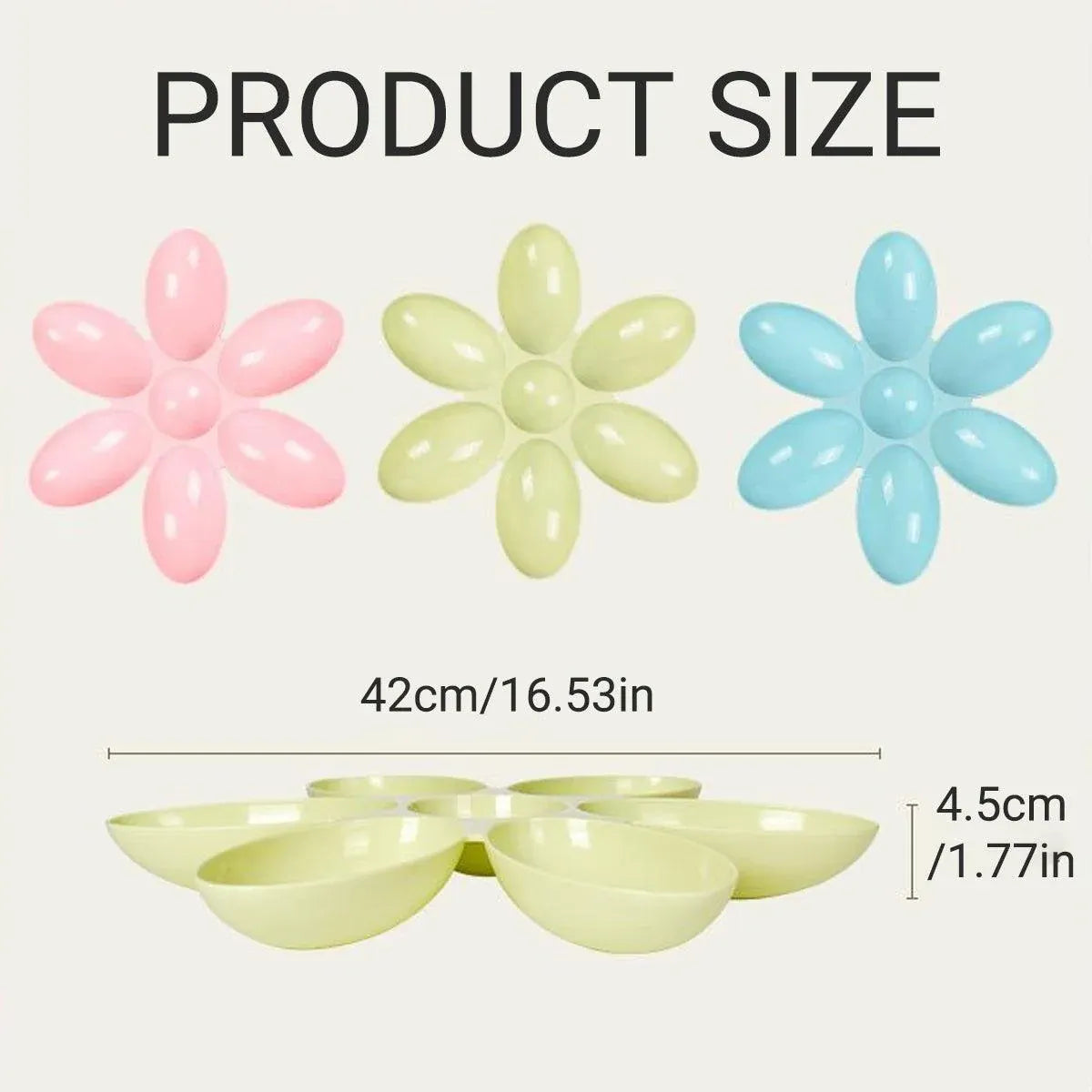 Multi Cat Feeding Bowl Petal Design Kitten Milk Bowl Puppy Dog Food Water Dish - Green