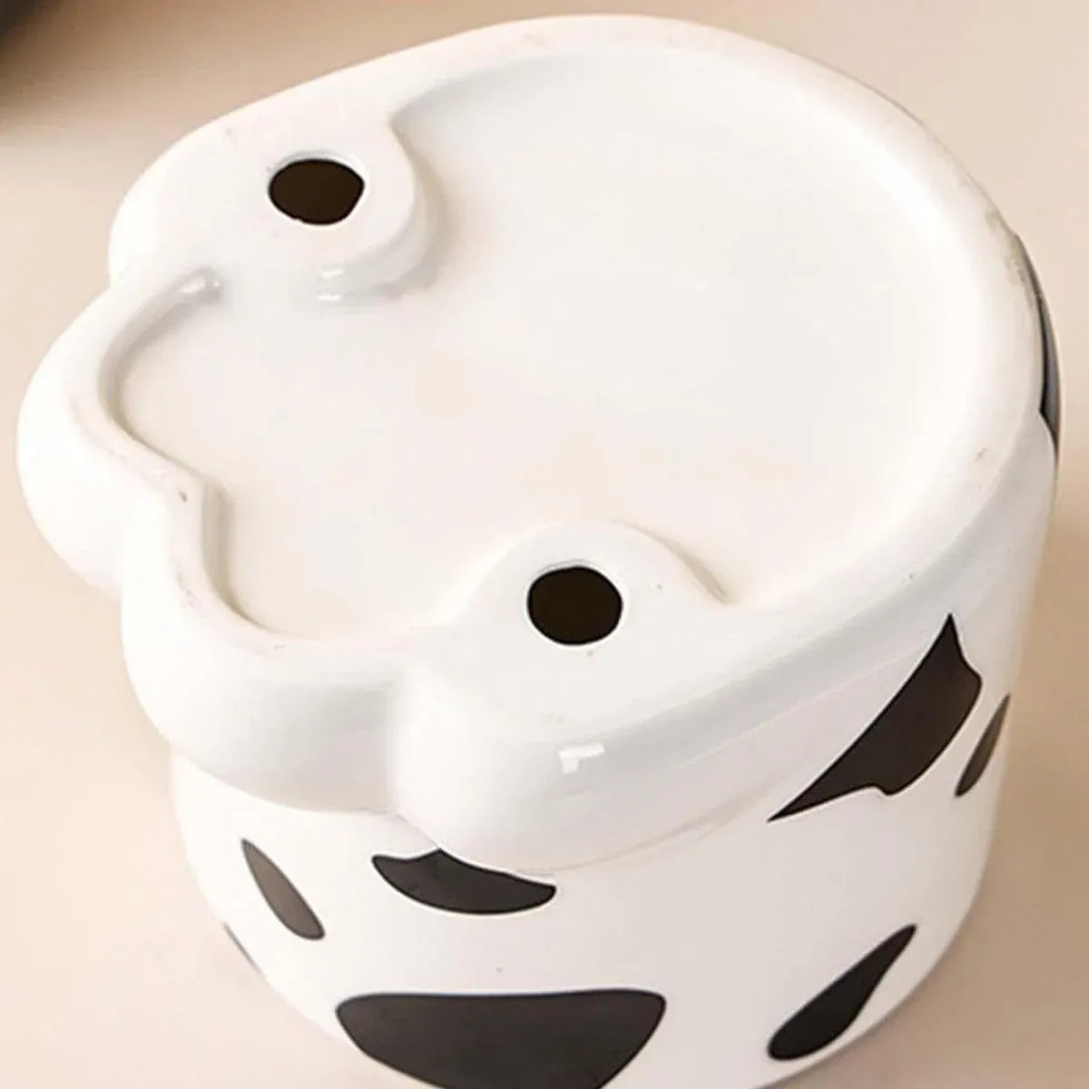 Ceramic Cat Food Bowl Cute Drinking Bowl for Pets Non Slip Food Water Dish Bowl - Grey