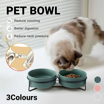 Ceramic Pet Bowl Cat Food Bowl Dog Bowl Drinking Bowl Pet Water Food Dish - Pink