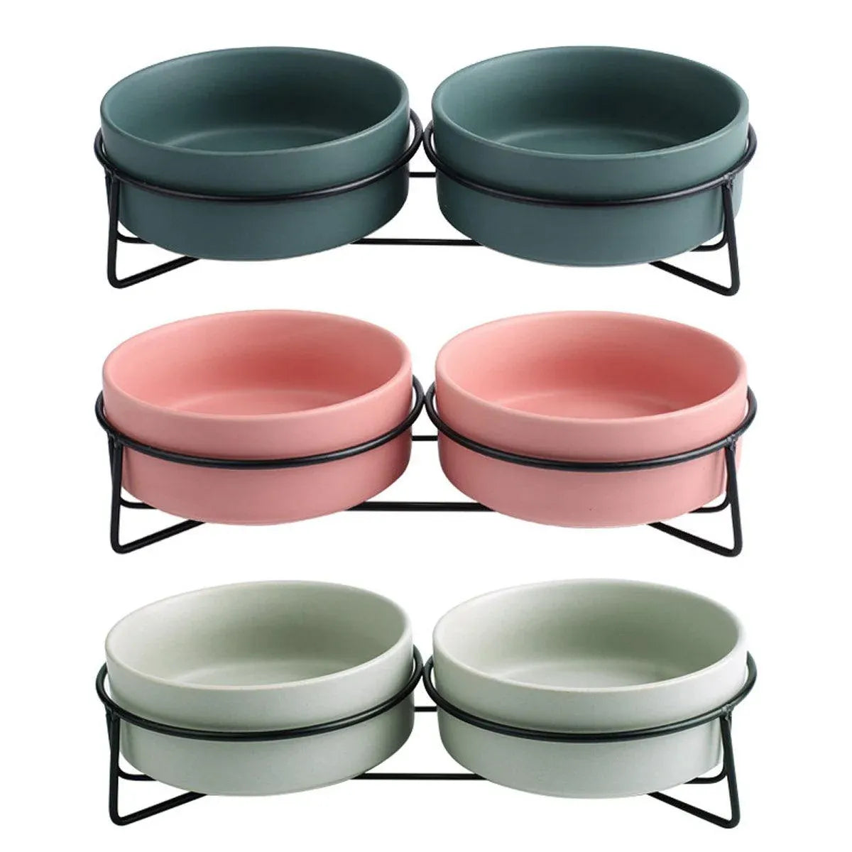 Ceramic Pet Bowl Cat Food Bowl Dog Bowl Drinking Bowl Pet Water Food Dish - Pink