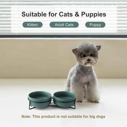 Ceramic Pet Bowl Cat Food Bowl Dog Bowl Drinking Bowl Pet Water Food Dish - Pink