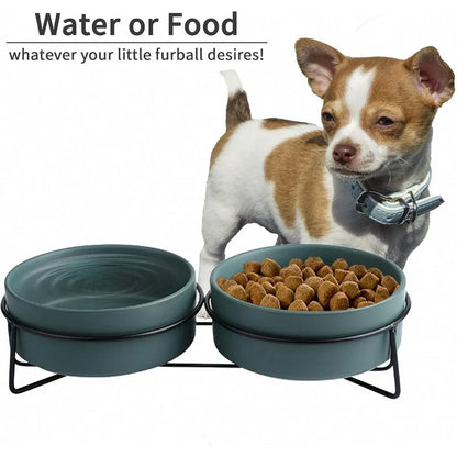 Ceramic Pet Bowl Cat Food Bowl Dog Bowl Drinking Bowl Pet Water Food Dish - Pink