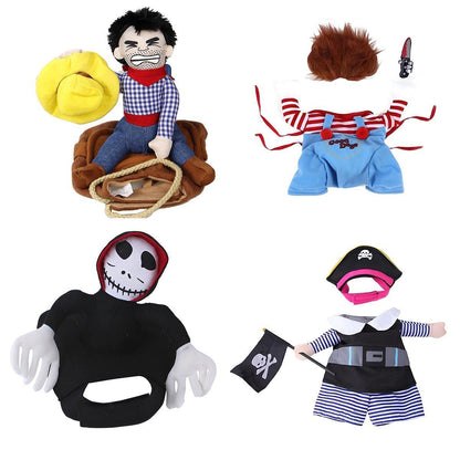 Halloween Dog Costume Pet Accessories Funny Dress Up for Small Medium Dogs - Deadly Doll-L