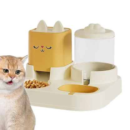 Pet Cartoon Feeding Bowl Universal Water Feeder Cat Dog Food Dish Durable Stand - Blue