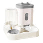2in1 Pet Bowl Vertical Feeder and Drinker Cat Dog Bowl Water and Food in One - Grey