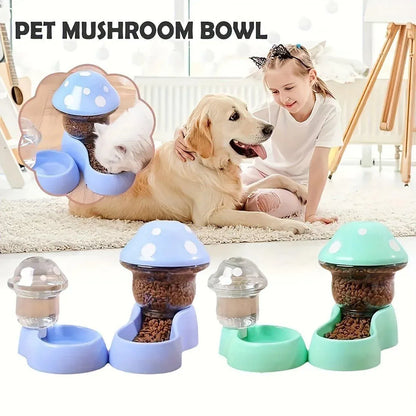 Cat Bowl Pet Feeding Bowl Double Dog Food Water Bowl for Cats and Dogs Feeding - Green