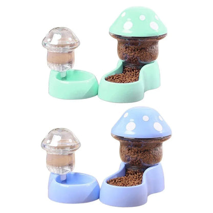 Cat Bowl Pet Feeding Bowl Double Dog Food Water Bowl for Cats and Dogs Feeding - Green
