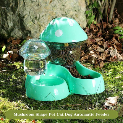 Cat Bowl Pet Feeding Bowl Double Dog Food Water Bowl for Cats and Dogs Feeding - Green