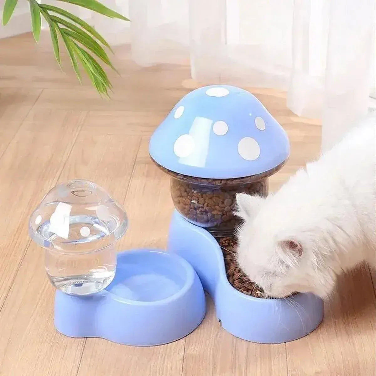 Cat Bowl Pet Feeding Bowl Double Dog Food Water Bowl for Cats and Dogs Feeding - Green