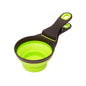 Silicone Pet Food Scoop With Clip Long Handle Foldable Cat Dog Spoon Tool - M