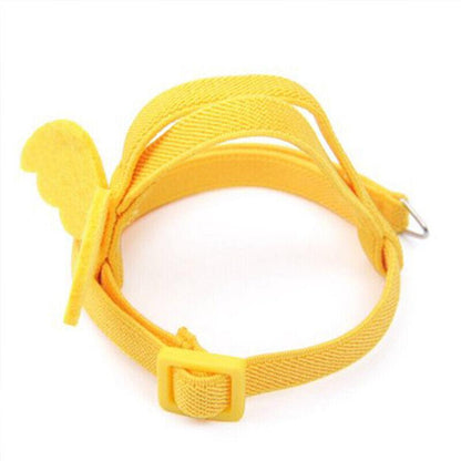 Parrot Bird Harness Leash Adjustable Flying Training Rope Cockatiel Conure Budgie - Pink