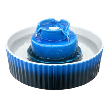Ceramic Cat Water Fountain, 2.1 L Cupcake Pet Fountain, 360x Drinking Area and Multi-Layer Filtration System
