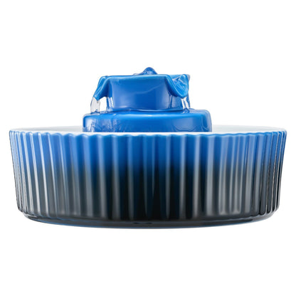 Ceramic Cat Water Fountain, 2.1 L Cupcake Pet Fountain, 360x Drinking Area and Multi-Layer Filtration System