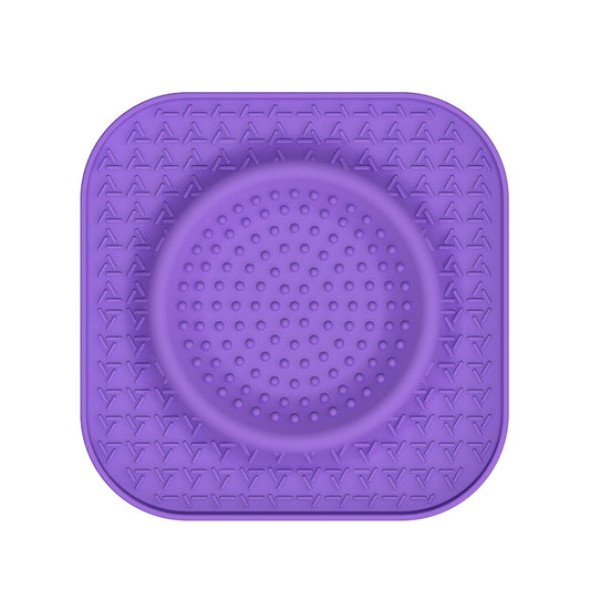 S Purple 2-Pack Premium Silicone Pet Lick Mat - Slow Feeder for Dogs and Cats with Powerful Suction Base - Anxiety Relief and Boredom Buster for Grooming and Bathing