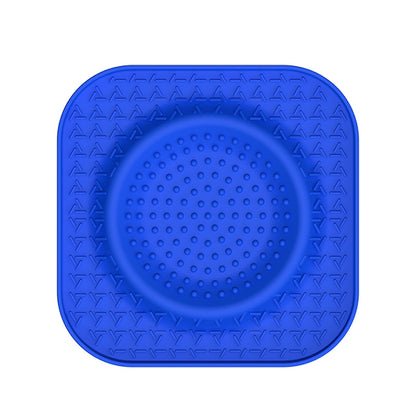 S Blue 2-Pack Premium Silicone Pet Lick Mat - Slow Feeder for Dogs and Cats with Powerful Suction Base - Anxiety Relief and Boredom Buster for Grooming and Bathing
