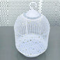 XL White Star【Height 37, Circumference 220】 Large Bird Cage Seed Catcher Net Cover - Adjustable Mesh Guard Splash-Proof Dust Cover for Indoor Outdoor Cages