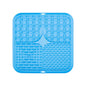 2PCS Blue 20 x 20 cm Silicone Pet Lick Mat | Multi-Zone Slow Feeder Pad with Suction Cups | Anxiety Relief Dog & Cat Bowl