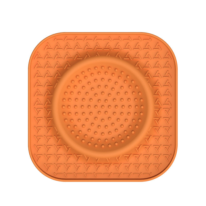 S Orange 2-Pack Premium Silicone Pet Lick Mat - Slow Feeder for Dogs and Cats with Powerful Suction Base - Anxiety Relief and Boredom Buster for Grooming and Bathing