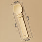 Beige Cat Treat Spoon for Wet Food & Paste - Extra-Long PP Handle, Food-Grade Squeeze Feeder with Anti-Spill Bowl, Easy One-Handed Operation for Cats