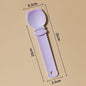 Purple Cat Treat Spoon for Wet Food & Paste - Extra-Long PP Handle, Food-Grade Squeeze Feeder with Anti-Spill Bowl, Easy One-Handed Operation for Cats