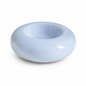 Blue Ceramic Pet Donut Bowl - 50ml  Food Dish for Cats and Small Dogs - Non Slip Base, Easy Clean Glaze, Compact Snack Feeder, Pastel Colours, Home and Travel Use